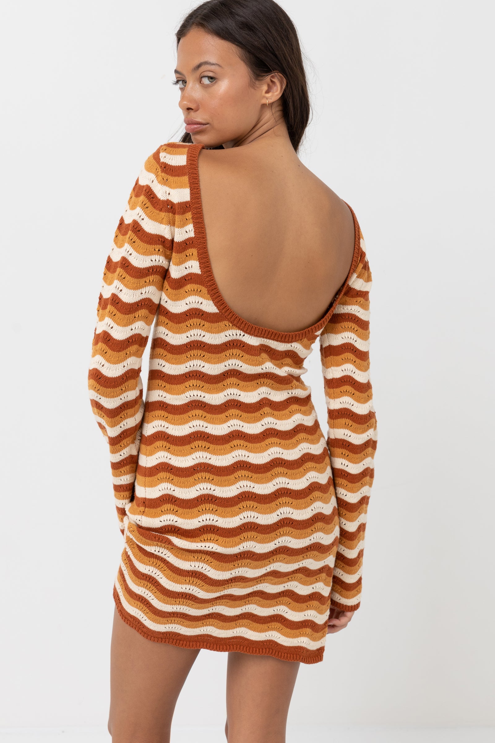 red,orange,yellow,white knit dress spring summer cover up