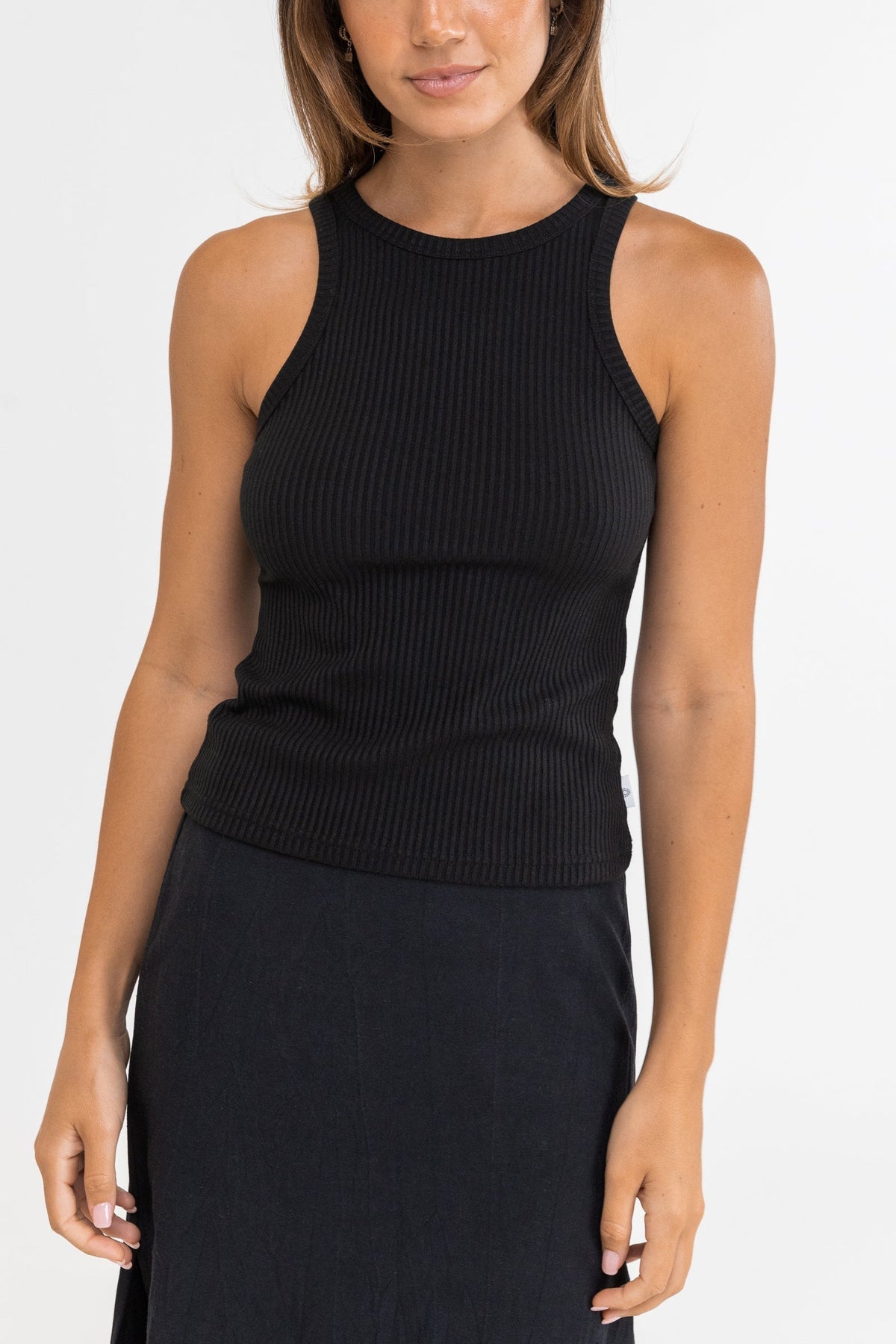 ribbed black tank