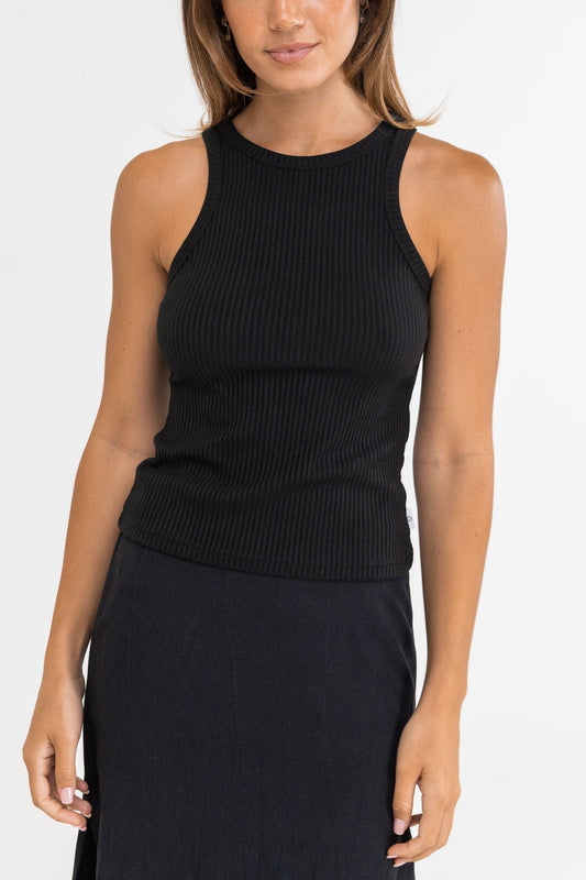 ribbed black tank